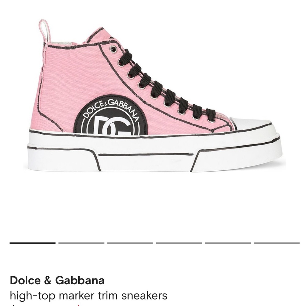 Dolce & Gabbana high-top marker trim sneakers